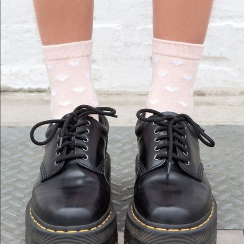 Brandy Melville Pink Heart Socks